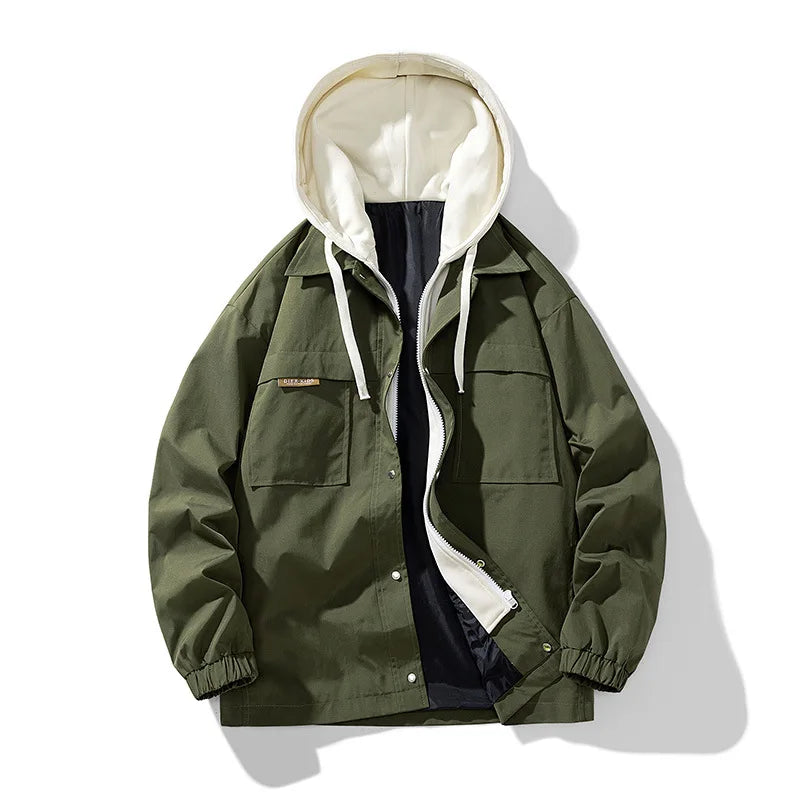 3Leaves Men Windbreaker Hoodie