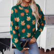 Pull à motifs de feuilles d'érable